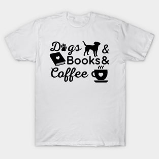 Dogs books coffee T-Shirt